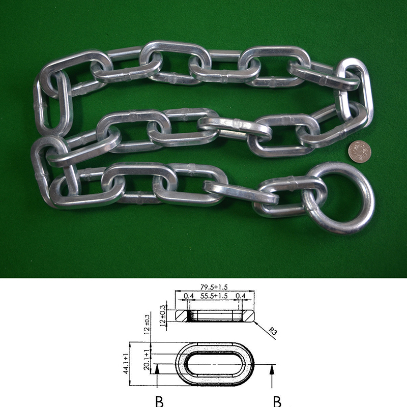 12mm Kare Alaşımlı Çelik Zincirler (çevre Dostu Çinko Kaplama)